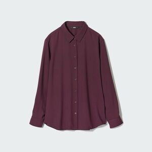 Uniqlo Rayon Long Sleeve Blouse